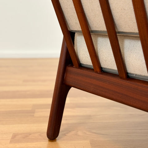 Armchair in solid teak by H. Brockmann-Petersen, 1950s-60s Denmark