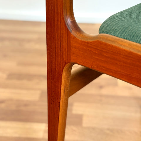 Danish set of 6 dining chairs in teak by Erik Buch