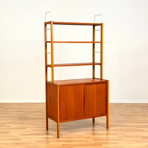 Swedish bookshelf in teak & beech by Bertil Fridhagen for Bodafors