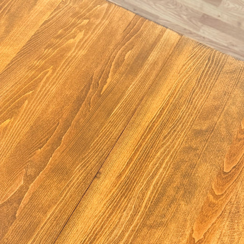 Danish round dining table in elm
