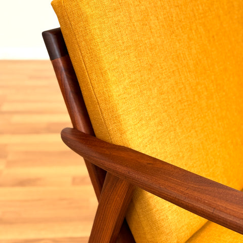 Danish armchair in solid walnut