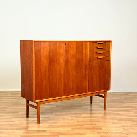 Swedish highboard in teak & oak "Reno" by B.Fridhagen