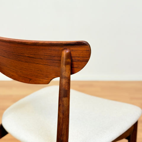 Danish set of 4 dining chairs in Santos rosewood