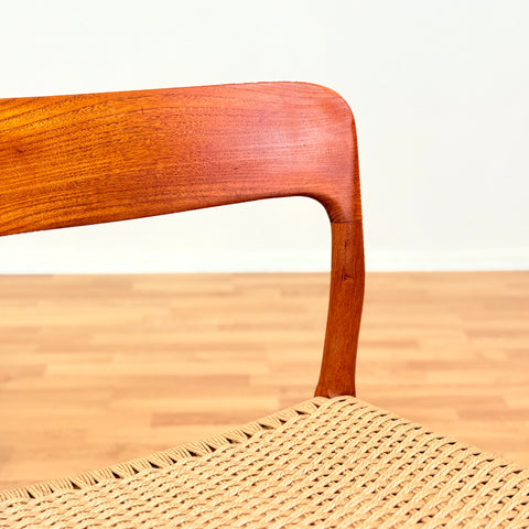 Danish set of 4 dining chairs 'model 75' by Niels O. Moller