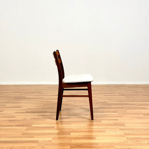 Danish set of 6 dining chairs in teak & walnut by Findahl