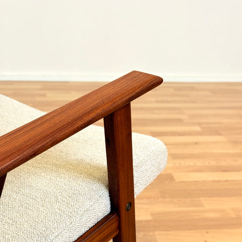 Danish armchair in solid walnut