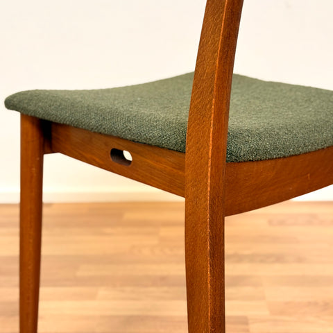 Set of 8 dining chairs in teak & beech, 1950s-60s, Denmark