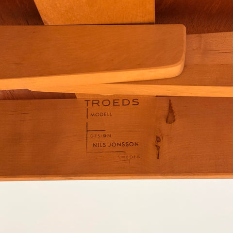 Swedish rectangular dining table in teak by Nils Jonsson for Troeds