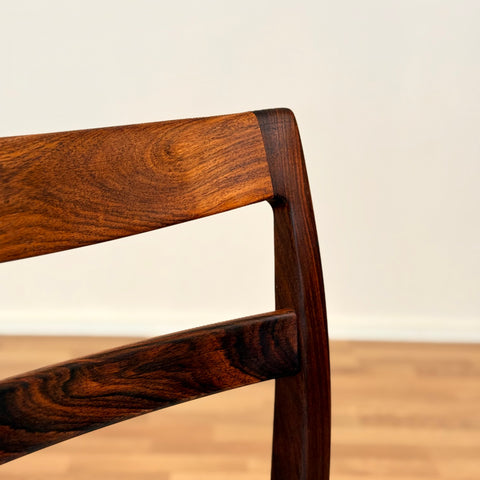 Swedish dining chairs in Santos rosewood by Troeds