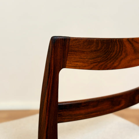 Swedish dining chairs in Santos rosewood by Troeds