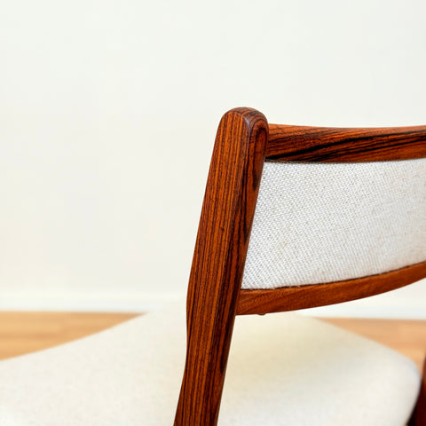 Danish set of dining chairs in Santos rosewood