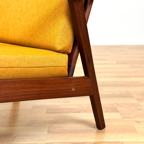 Danish armchair in solid walnut