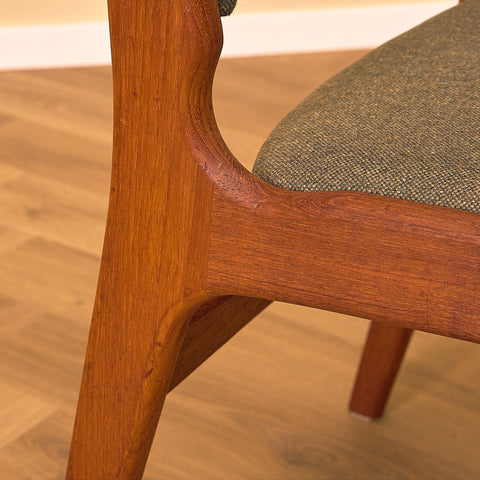 A rare set of Danish dining chairs in teak by Erik Buch for Anderstrup Møbelfabrik, model 89