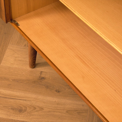 Swedish sideboard in walnut by Bertil Fridhagen for Bodafors, model 'Fasett'