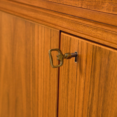 Swedish sideboard in walnut by Bertil Fridhagen for Bodafors, model 'Fasett'