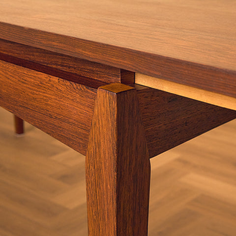 Large Danish dining table in Santos rosewood by Bramin