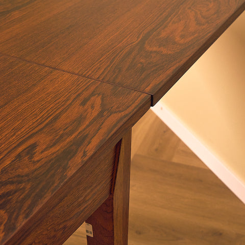 Large Danish dining table in Santos rosewood by Bramin