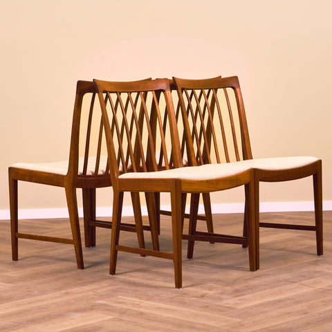 Swedish dining chairs in teak by B.Fridhagen for Bodafors