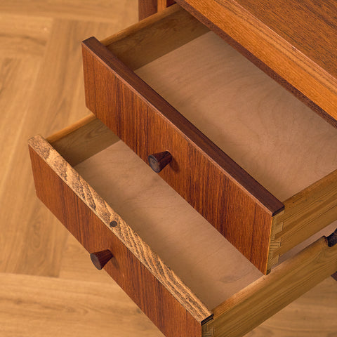 Danish writing desk in teak and walnut