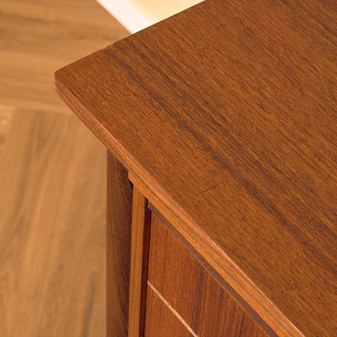 Danish writing desk in teak and walnut