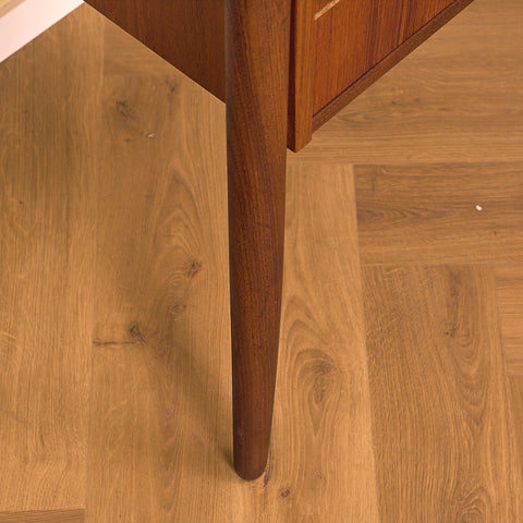 Danish writing desk in teak and walnut