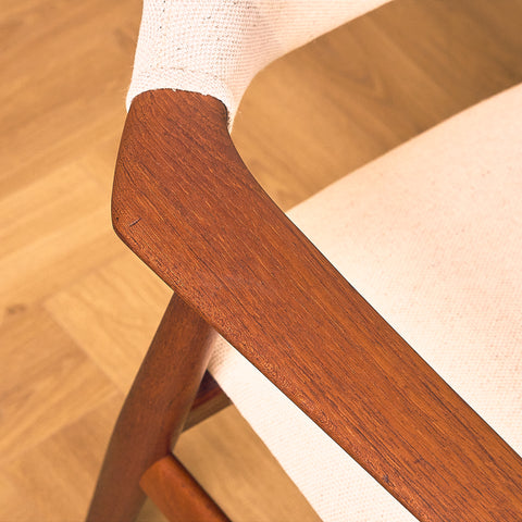Danish dining armchairs in teak by Erik Kirkegaard for Glostrup Møbelfabrik