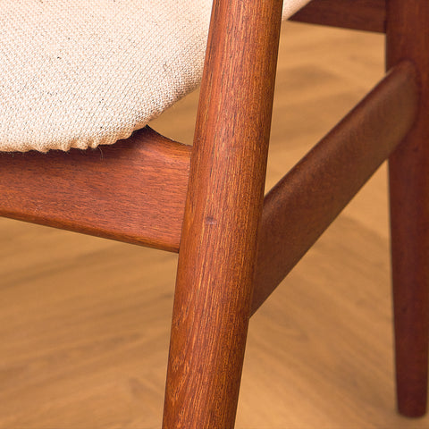 Danish dining armchairs in teak by Erik Kirkegaard for Glostrup Møbelfabrik