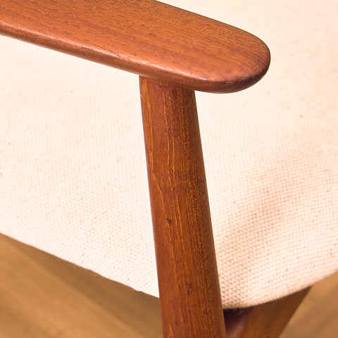 Danish dining armchairs in teak by Erik Kirkegaard for Glostrup Møbelfabrik