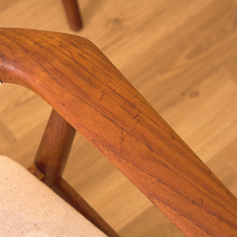 Danish dining armchairs in teak by Erik Kirkegaard for Glostrup Møbelfabrik