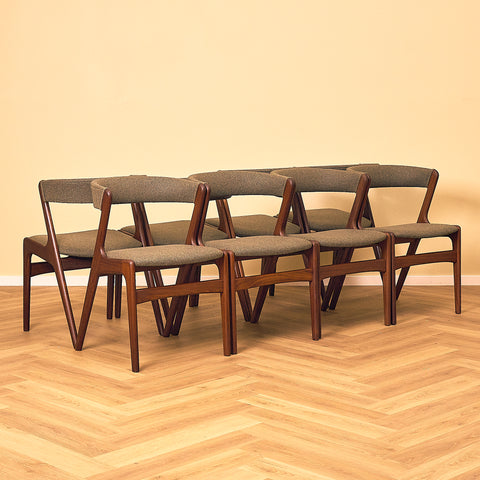 Danish set of 8 dining chairs 'model 68' by Anderstrup Møbelfabrik