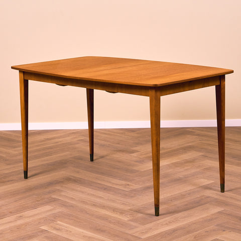 Swedish dining table in teak & beech