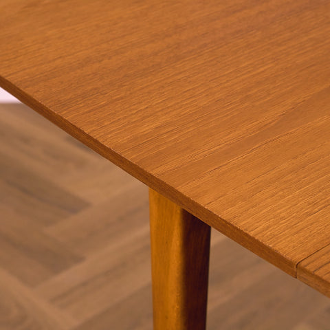 Swedish dining table in teak & beech