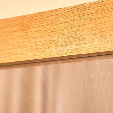Mid-century mirror in oak