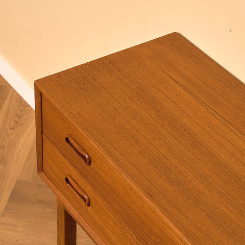Swedish side table/chest of drawers in teak