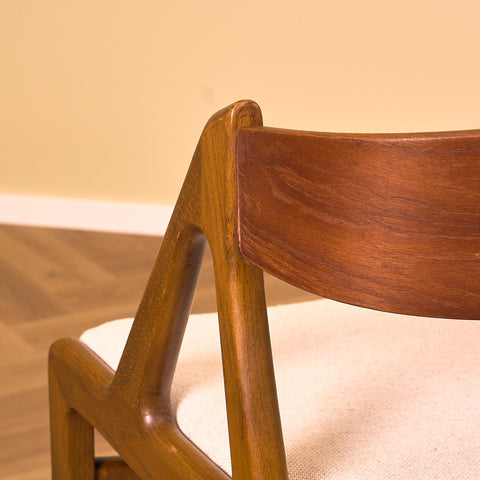 Danish dining chairs in teak and beech by Henning Kjaernulf for Vejle Stole & Møbelfabrik