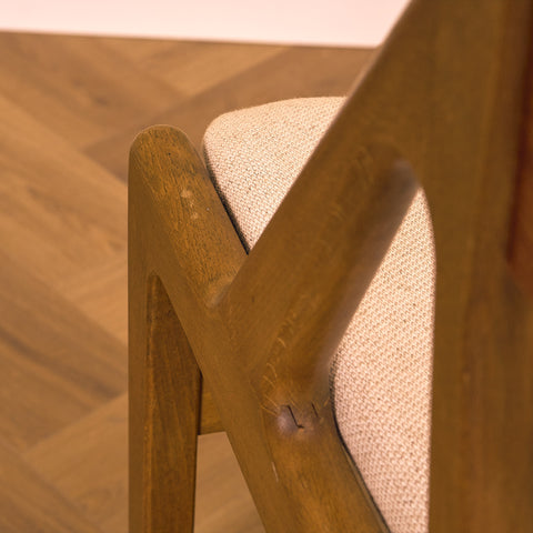 Danish dining chairs in teak and beech by Henning Kjaernulf for Vejle Stole & Møbelfabrik