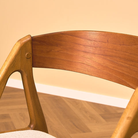 Danish dining chairs in teak and beech by Henning Kjaernulf for Vejle Stole & Møbelfabrik