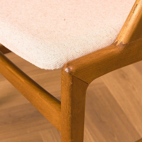 Danish dining chairs in teak and beech by Henning Kjaernulf for Vejle Stole & Møbelfabrik