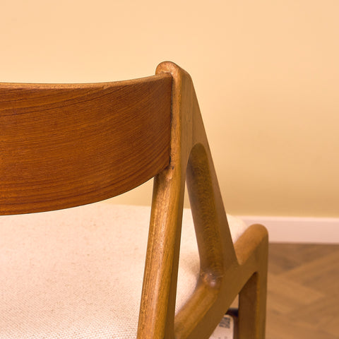 Danish dining chairs in teak and beech by Henning Kjaernulf for Vejle Stole & Møbelfabrik