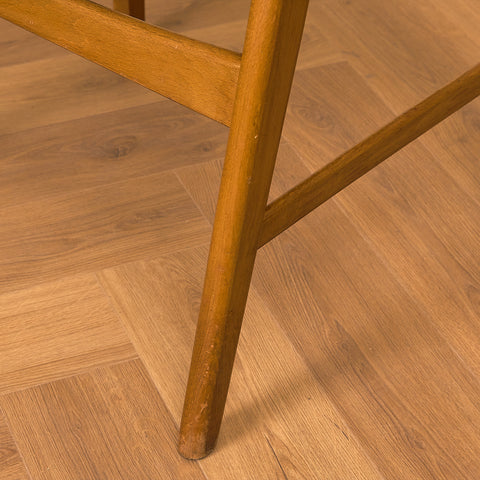 Danish dining chairs in teak and beech by Henning Kjaernulf for Vejle Stole & Møbelfabrik