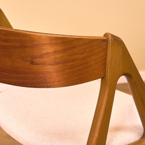 Danish dining chairs in teak and beech by Henning Kjaernulf for Vejle Stole & Møbelfabrik