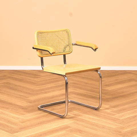 Italian set of 2 dining chairs by Marcel Breuer, model 'Cesca B32'