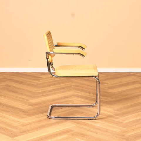 Italian set of 2 dining chairs by Marcel Breuer, model 'Cesca B32'