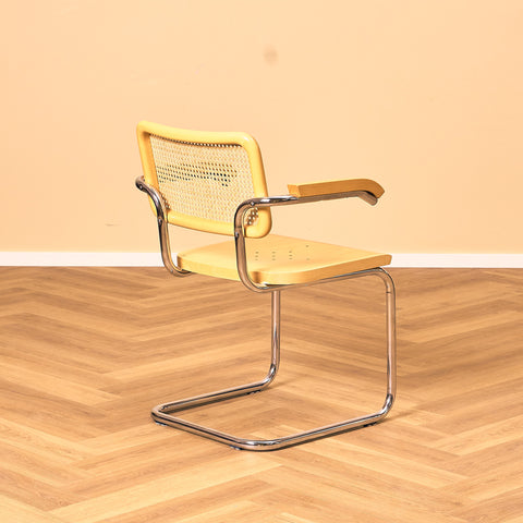 Italian set of 2 dining chairs by Marcel Breuer, model 'Cesca B32'