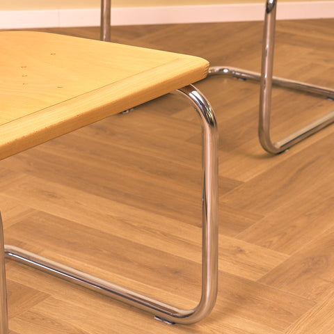 Italian set of 2 dining chairs by Marcel Breuer, model 'Cesca B32'