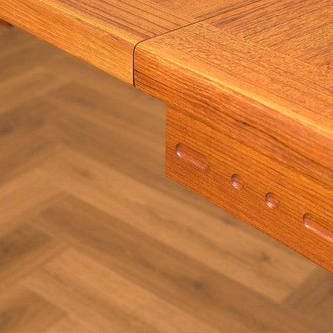 Swedish oval dining table in teak by Nils Jonsson for Troeds