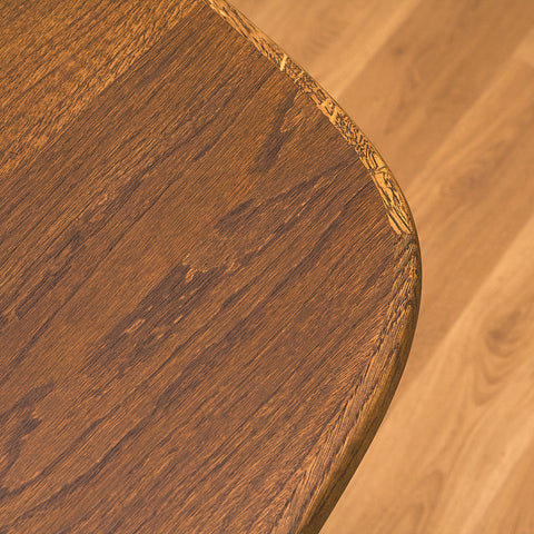 Danish oval dining table in smoked oak by Skovby