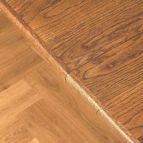 Danish oval dining table in smoked oak by Skovby