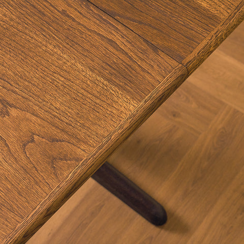 Danish oval dining table in smoked oak by Skovby