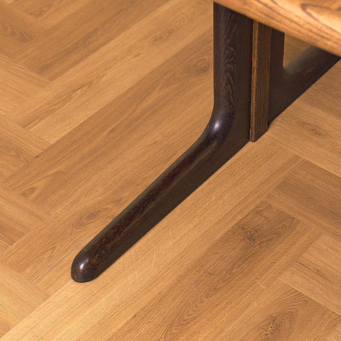Danish oval dining table in smoked oak by Skovby